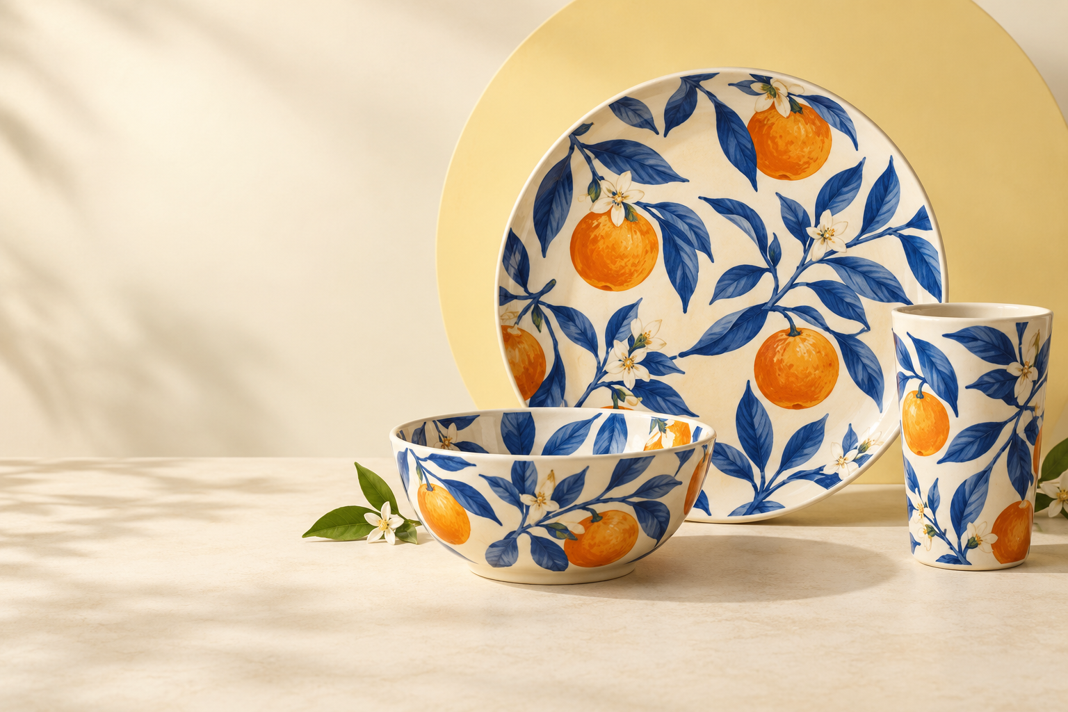 Rimetta botanical melamine tableware collection